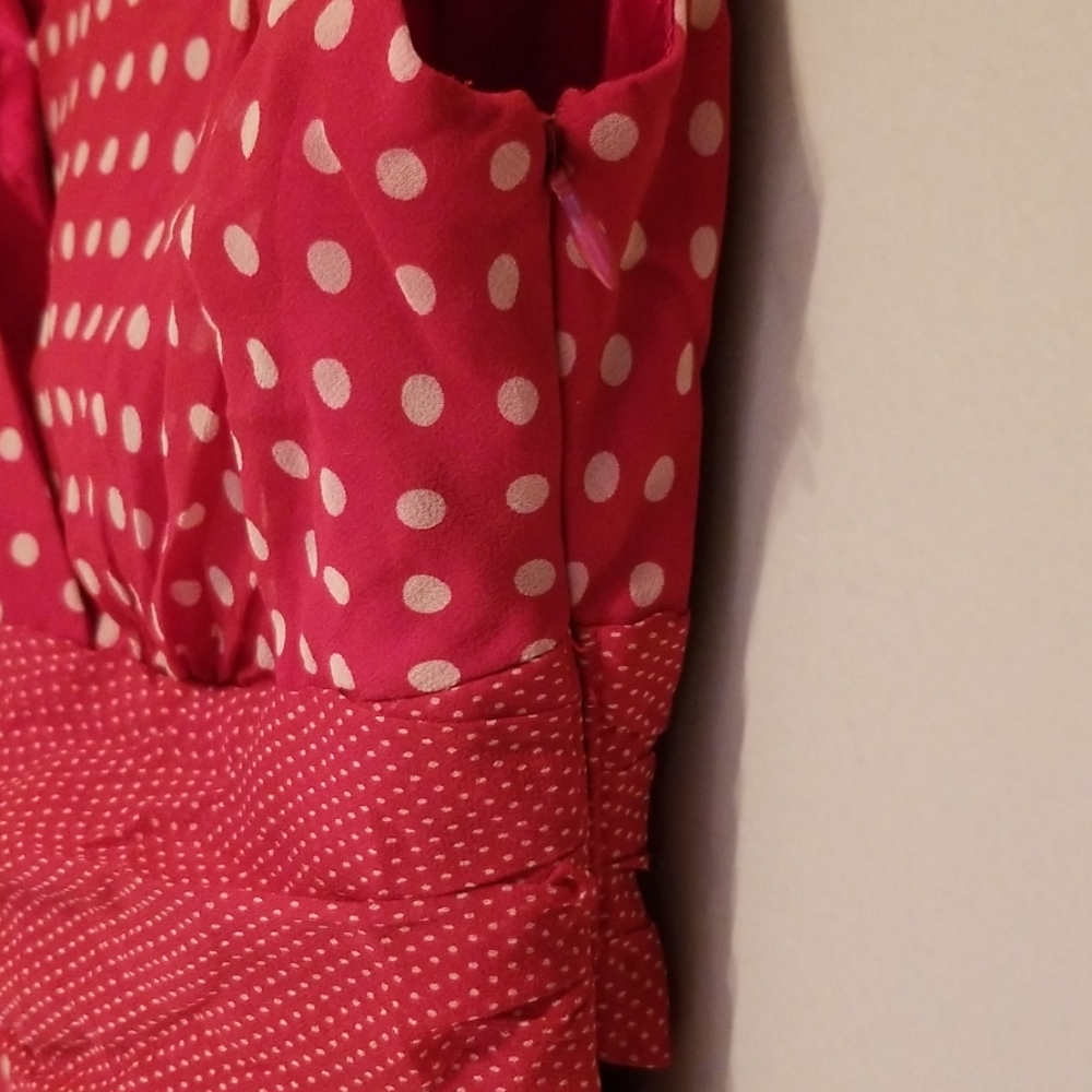 Red With white polka dot dress - Picture 4 of 6